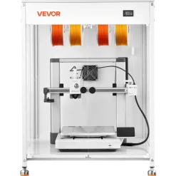 VEVOR 3D Printer Enclosure with Ventilation, Dustproof Waterproof Transparent Acrylic 3D Printer Tent, Constant Temperature Protective Case with LED, Compatible with Bambu Lab, Ender, Neptune, Kobra