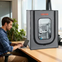 VEVOR 3D Printer Enclosure with Ventilation, Dustproof Waterproof Oxford Cloth Resin 3D Printer Tent, Constant Temperature Protective Case with LED, Compatible with Photon Mono/Mars 3, FDM/LCD Printer
