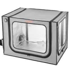 VEVOR 3D Printer Enclosure with Ventilation, Dustproof Waterproof Large Size 600D Oxford Cloth 3D Printer Tent, Constant Temperature Protective Case with LED, Designed for Bambu Lab A1 Combo, Grey