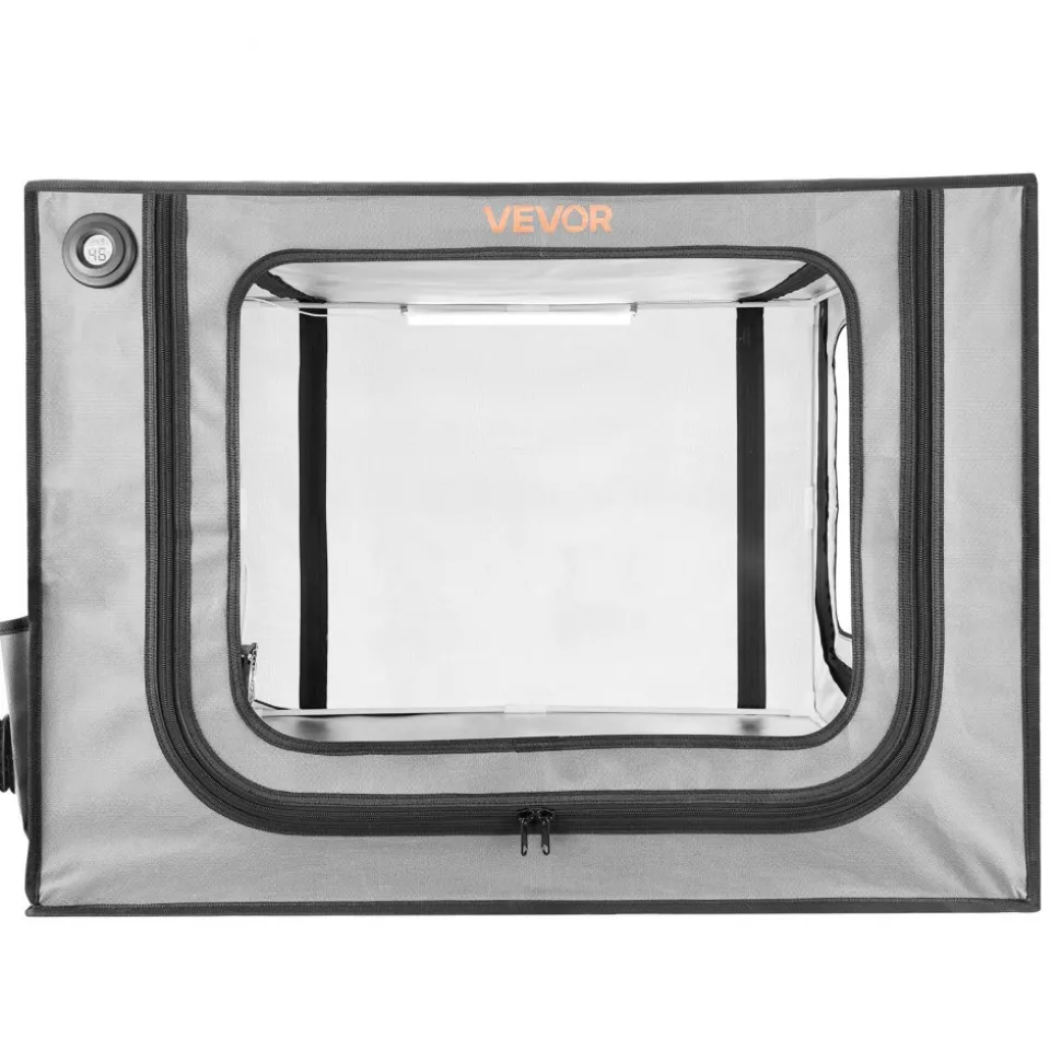 VEVOR 3D Printer Enclosure with Ventilation, Dustproof Waterproof Large Size 600D Oxford Cloth 3D Printer Tent, Constant Temperature Protective Case with LED, Designed for Bambu Lab A1 Combo, Grey