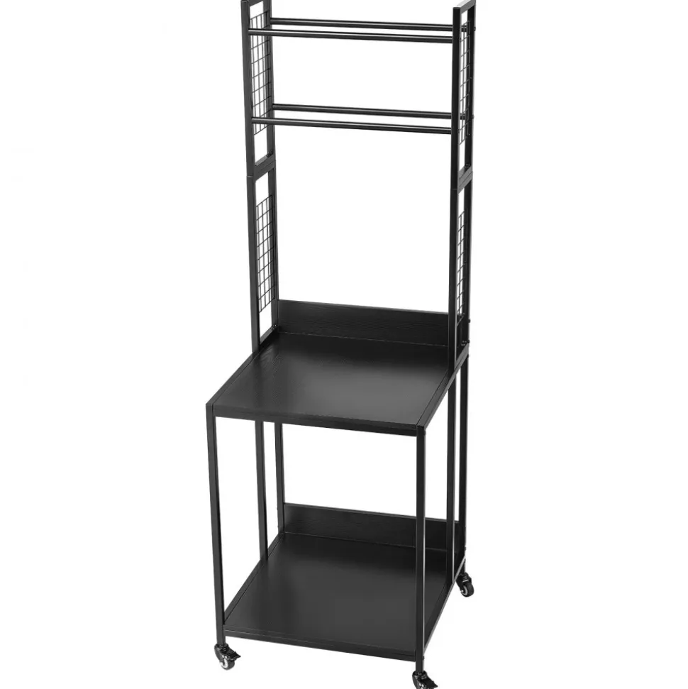 VEVOR 3D Printer Filament Storage Rack, 4-Tier 3D Printer Stand with Filament Storage, Spools Holder Racks Cart with Wheels, Filaments Organzied for 3D Printing Station, Office, Workshop (Shelf Only)