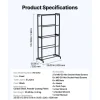 VEVOR 3D Printer Filament Storage Rack, 5 Tier Heavy Duty Storage Shelves for 3D Printing Filaments, Filament Spool Holders Racks for 3D Printing Studio, Home Studio, Office, Workshop (Shelf Only)