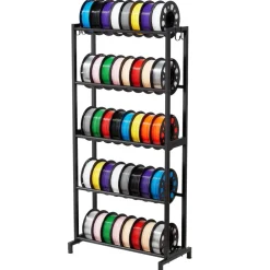 VEVOR 3D Printer Filament Storage Rack, 5 Tier Heavy Duty Storage Shelves for 3D Printing Filaments, Filament Spool Holders Racks for 3D Printing Studio, Home Studio, Office, Workshop (Shelf Only)
