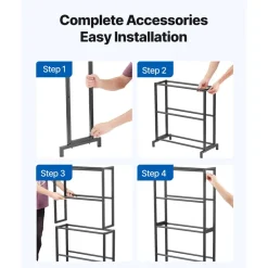 VEVOR 3D Printer Filament Storage Rack, 5 Tier Heavy Duty Storage Shelves for 3D Printing Filaments, Filament Spool Holders Racks for 3D Printing Studio, Home Studio, Office, Workshop (Shelf Only)