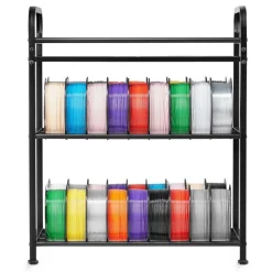 VEVOR 3D Printer Filament Storage Rack, 3 Tier Heavy Duty Storage Shelf, Rolling Filament Spool Holders Racks with Wheels, Filaments Organzied for 3D Printing Station, Office, Workshop (Shelf Only)
