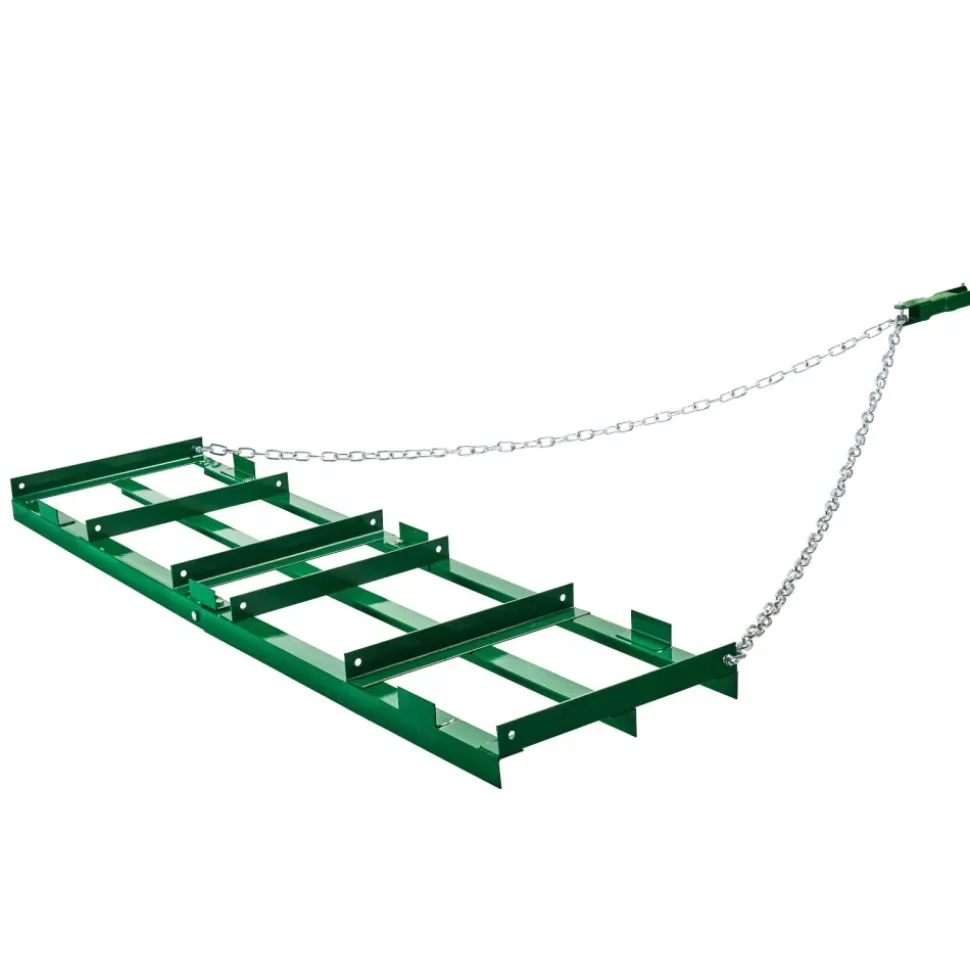 VEVOR Drag Harrow, 6 ft Heavy Duty Tow Behind Drag Harrow with Adjustable Bars & 72 in Chain, Driveway Grader Landscape Rake for ATV, UTV, Tractor, Mower Tow Behind Yard Lawn Leveling Tool