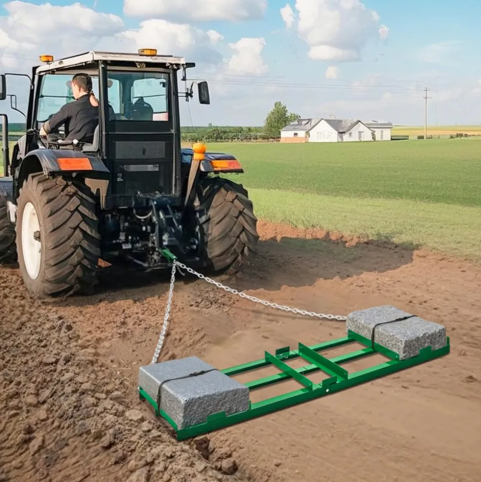 VEVOR Drag Harrow, 6 ft Heavy Duty Tow Behind Drag Harrow with Adjustable Bars & 72 in Chain, Driveway Grader Landscape Rake for ATV, UTV, Tractor, Mower Tow Behind Yard Lawn Leveling Tool