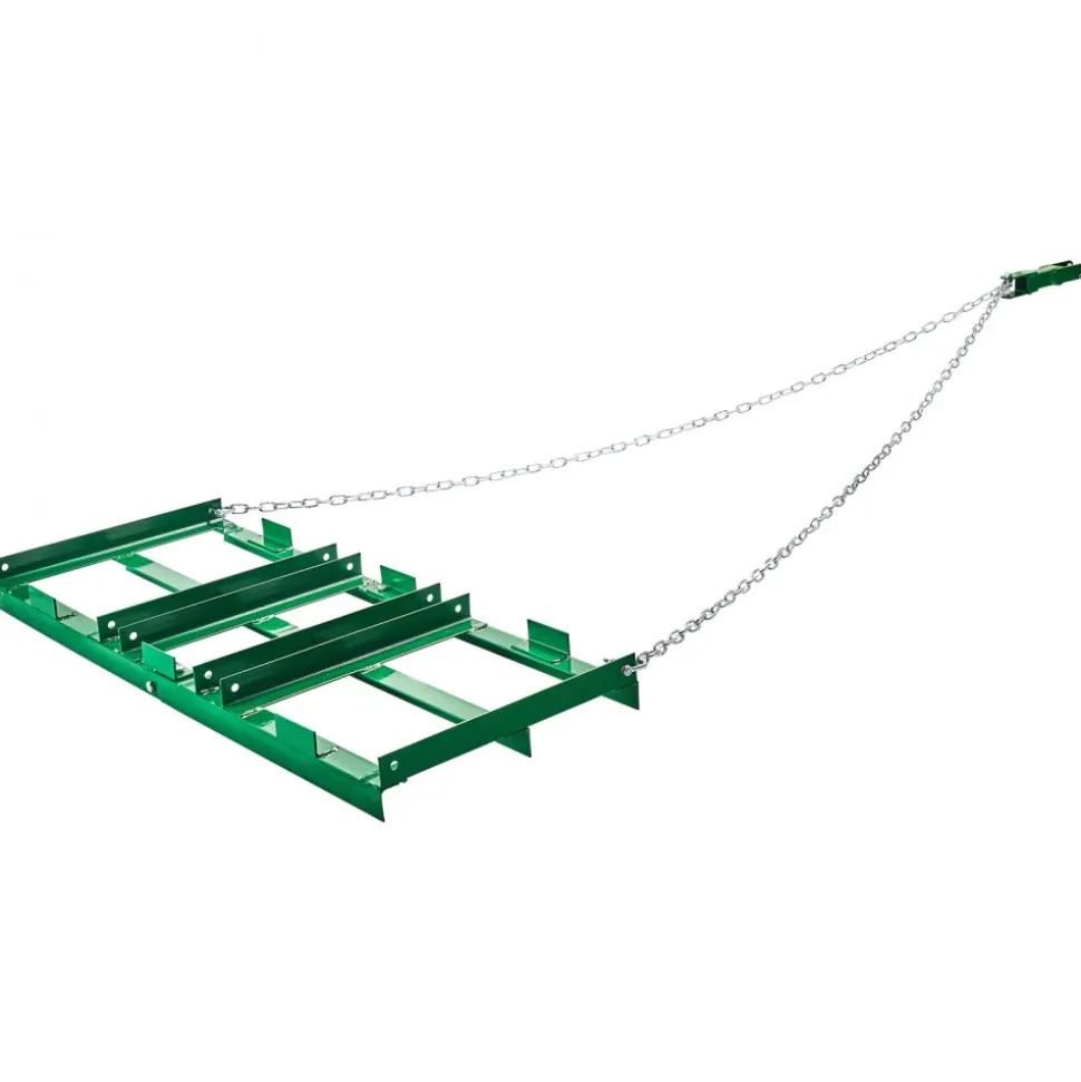 VEVOR Drag Harrow, 4 ft Heavy Duty Tow Behind Drag Harrow with Adjustable Bars & 72 in Chain, Driveway Grader Landscape Rake for ATV, UTV, Tractor, Mower Tow Behind Yard Lawn Leveling Tool