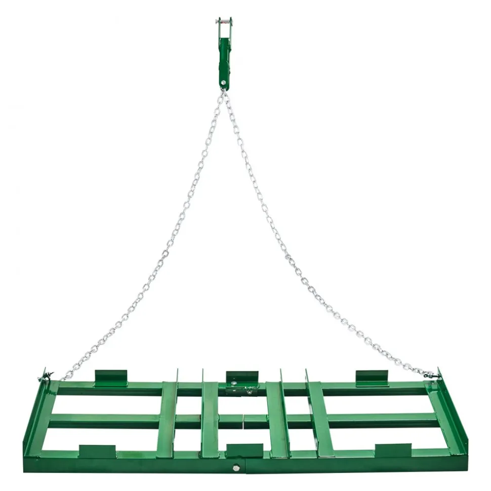 VEVOR Drag Harrow, 4 ft Heavy Duty Tow Behind Drag Harrow with Adjustable Bars & 72 in Chain, Driveway Grader Landscape Rake for ATV, UTV, Tractor, Mower Tow Behind Yard Lawn Leveling Tool