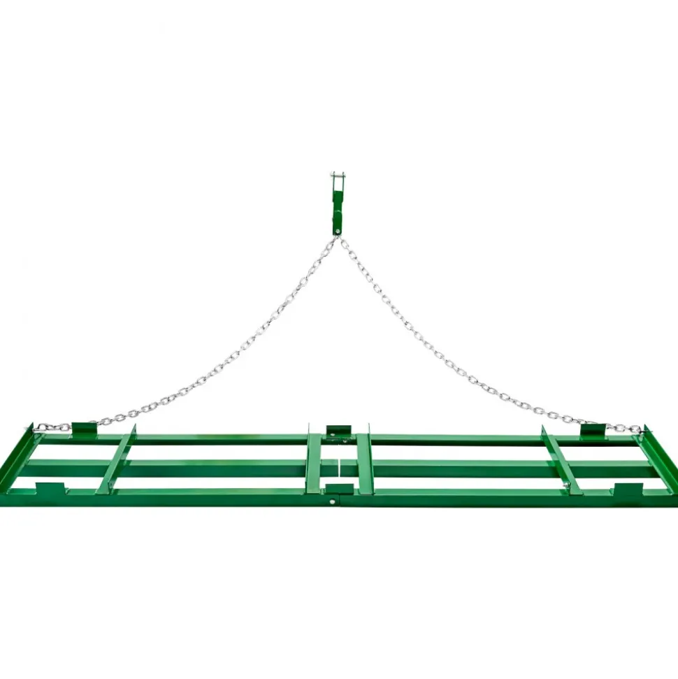 VEVOR Drag Harrow, 8 ft Heavy Duty Tow Behind Drag Harrow with Adjustable Bars & 72 in Chain, Driveway Grader Landscape Rake for ATV, UTV, Tractor, Mower Tow Behind Yard Lawn Leveling Tool
