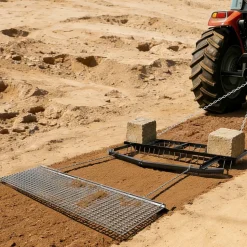 VEVOR Drag Harrow, 6 ft Tow-Behind Driveway Grader with Chain Harrow, Adjustable Width & 80lbs Load Capacity, Heavy Duty Lawn Leveling Rake, Fits ATVs UTVs Tractors, for Gravel Driveway Field