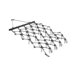 VEVOR Drag Harrow, 4 ft x 5.6 ft Durable Chain Harrow with 80 Sharp Teeth, Suitable for ATV UTV Tractor, Ideal for Soil Preparation, Seeding, Smoothing Landscapes, and Yard Gravel Driveway Maintenance