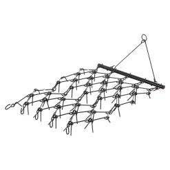 VEVOR Drag Harrow, 4 ft x 5.6 ft Durable Chain Harrow with 80 Sharp Teeth, Suitable for ATV UTV Tractor, Ideal for Soil Preparation, Seeding, Smoothing Landscapes, and Yard Gravel Driveway Maintenance