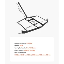 VEVOR Drag Harrow, 74