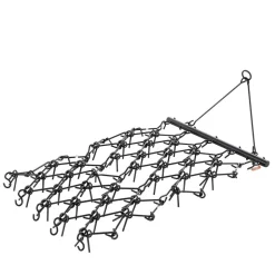 VEVOR Drag Harrow, 4 x 4 ft Durable Chain Harrow with 69 Sharp Teeth, Suitable for ATV UTV Tractor, Ideal for Soil Preparation, Seeding, Smoothing Landscapes, and Yard Gravel Driveway Maintenance