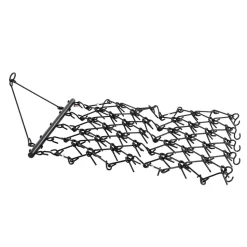 VEVOR Drag Harrow, 4 x 4 ft Durable Chain Harrow with 69 Sharp Teeth, Suitable for ATV UTV Tractor, Ideal for Soil Preparation, Seeding, Smoothing Landscapes, and Yard Gravel Driveway Maintenance