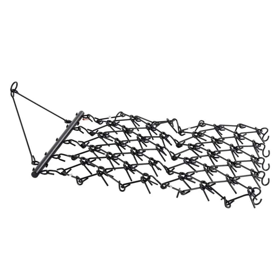 VEVOR Drag Harrow, 4 x 4 ft Durable Chain Harrow with 69 Sharp Teeth, Suitable for ATV UTV Tractor, Ideal for Soil Preparation, Seeding, Smoothing Landscapes, and Yard Gravel Driveway Maintenance