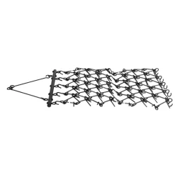 VEVOR Drag Harrow, 4 x 4 ft Durable Chain Harrow with 69 Sharp Teeth, Suitable for ATV UTV Tractor, Ideal for Soil Preparation, Seeding, Smoothing Landscapes, and Yard Gravel Driveway Maintenance