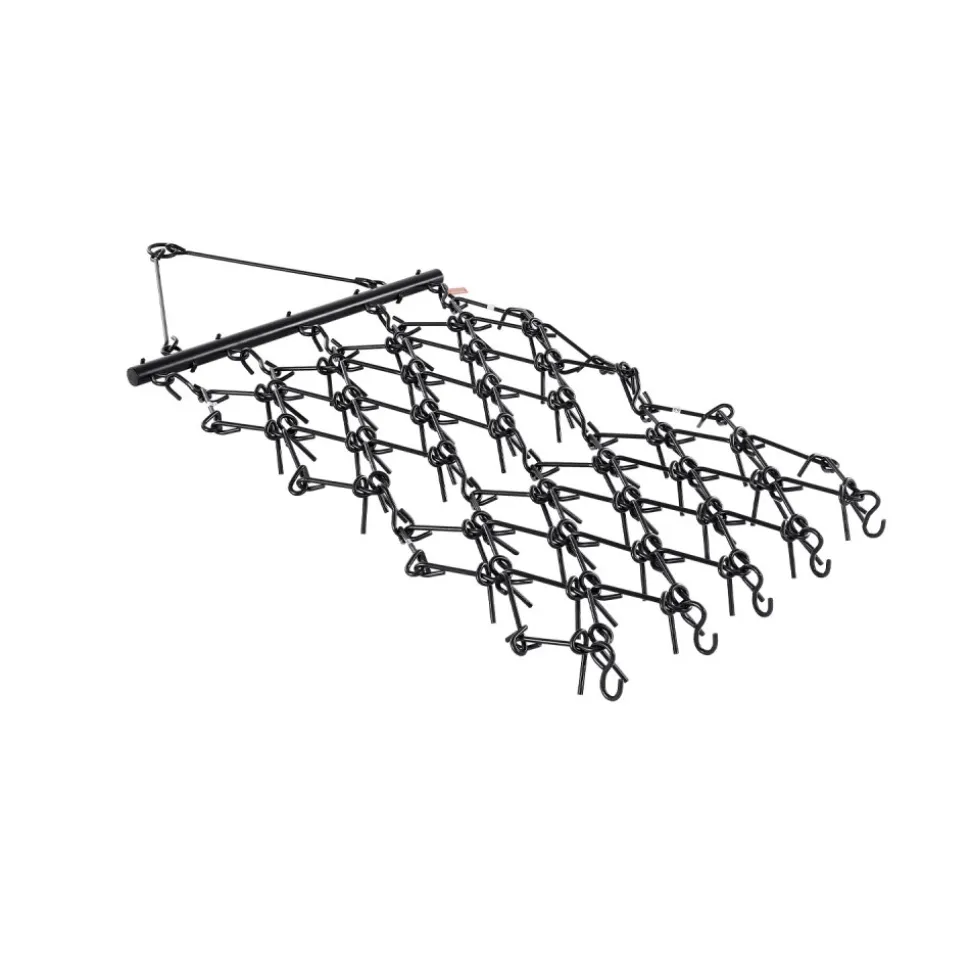 VEVOR Drag Harrow, 4 x 4 ft Durable Chain Harrow with 69 Sharp Teeth, Suitable for ATV UTV Tractor, Ideal for Soil Preparation, Seeding, Smoothing Landscapes, and Yard Gravel Driveway Maintenance