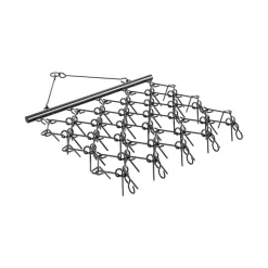 VEVOR Drag Harrow, 5 x 4.5 ft Durable Chain Harrow with 60 Sharp Teeth, Suitable for ATV UTV Tractor, Ideal for Soil Preparation, Seeding, Smoothing Landscapes, and Yard Gravel Driveway Maintenance