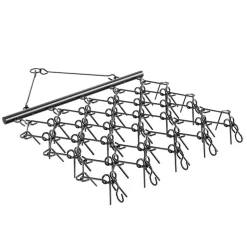 VEVOR Drag Harrow, 5 x 4.5 ft Durable Chain Harrow with 60 Sharp Teeth, Suitable for ATV UTV Tractor, Ideal for Soil Preparation, Seeding, Smoothing Landscapes, and Yard Gravel Driveway Maintenance
