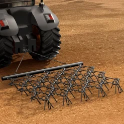 VEVOR Drag Harrow, 5 x 4.5 ft Durable Chain Harrow with 60 Sharp Teeth, Suitable for ATV UTV Tractor, Ideal for Soil Preparation, Seeding, Smoothing Landscapes, and Yard Gravel Driveway Maintenance