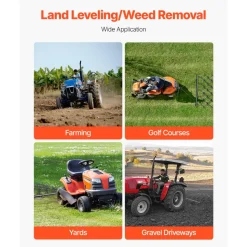 VEVOR Drag Harrow, 5 x 4.5 ft Durable Chain Harrow with 60 Sharp Teeth, Suitable for ATV UTV Tractor, Ideal for Soil Preparation, Seeding, Smoothing Landscapes, and Yard Gravel Driveway Maintenance
