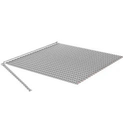 VEVOR Drag Harrow, 4 x 4 ft, High-Efficiency Chain Harrow Rake, ATVs UTVs Tractors Attachments, Durable Galvanized Steel Mesh Drag Mat with Towing Chain, for Gravel Driveway Ruts Farm Field Leveling