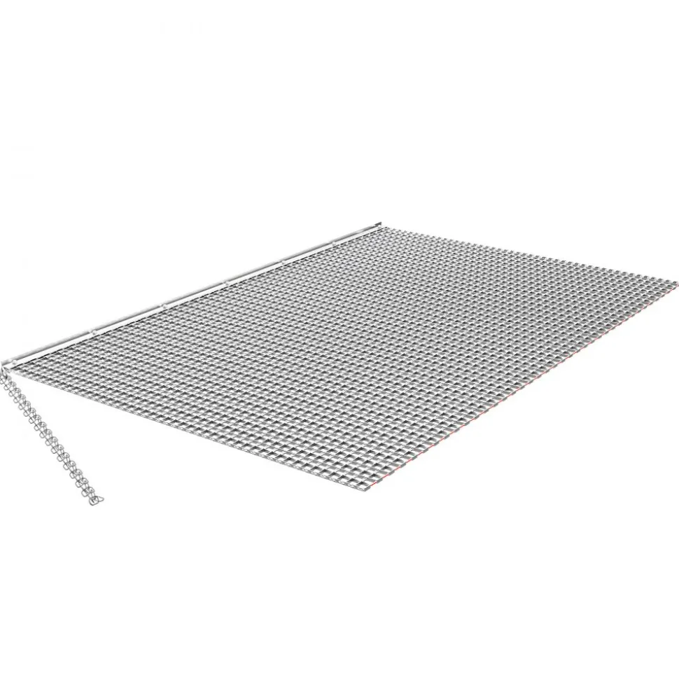 VEVOR Drag Harrow, 6.6 x 4 ft, High-Efficiency Chain Harrow Rake, ATVs UTVs Tractors Attachments, Durable Galvanized Steel Mesh Drag Mat with Towing Chain, for Gravel Driveway Ruts Farm Field Leveling