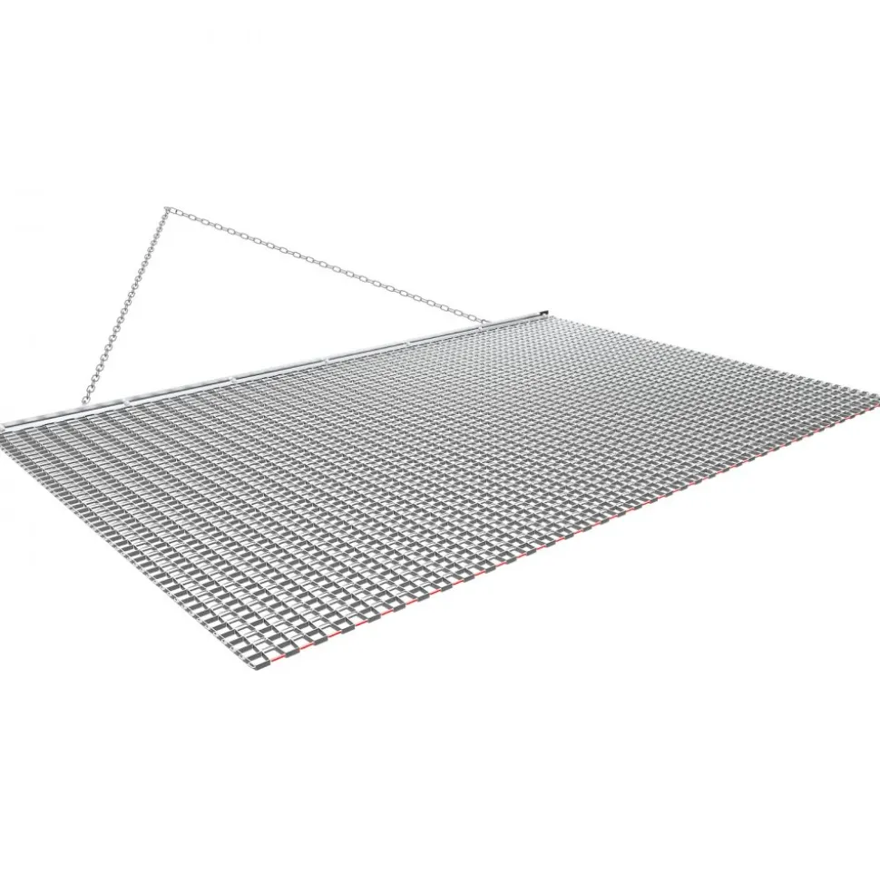 VEVOR Drag Harrow, 6.6 x 4 ft, High-Efficiency Chain Harrow Rake, ATVs UTVs Tractors Attachments, Durable Galvanized Steel Mesh Drag Mat with Towing Chain, for Gravel Driveway Ruts Farm Field Leveling