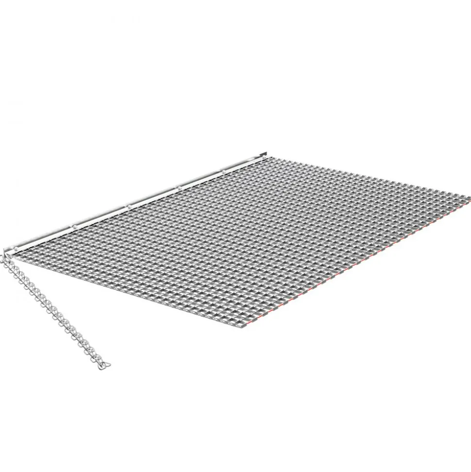 VEVOR Drag Harrow, 6 x 3 ft, High-Efficiency Chain Harrow Rake, ATVs UTVs Tractors Attachments, Durable Galvanized Steel Mesh Drag Mat with Towing Chain, for Gravel Driveway Ruts Farm Field Leveling