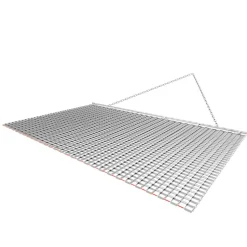 VEVOR Drag Harrow, 6 x 3 ft, High-Efficiency Chain Harrow Rake, ATVs UTVs Tractors Attachments, Durable Galvanized Steel Mesh Drag Mat with Towing Chain, for Gravel Driveway Ruts Farm Field Leveling