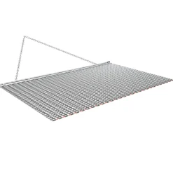 VEVOR Drag Harrow, 6 x 3 ft, High-Efficiency Chain Harrow Rake, ATVs UTVs Tractors Attachments, Durable Galvanized Steel Mesh Drag Mat with Towing Chain, for Gravel Driveway Ruts Farm Field Leveling