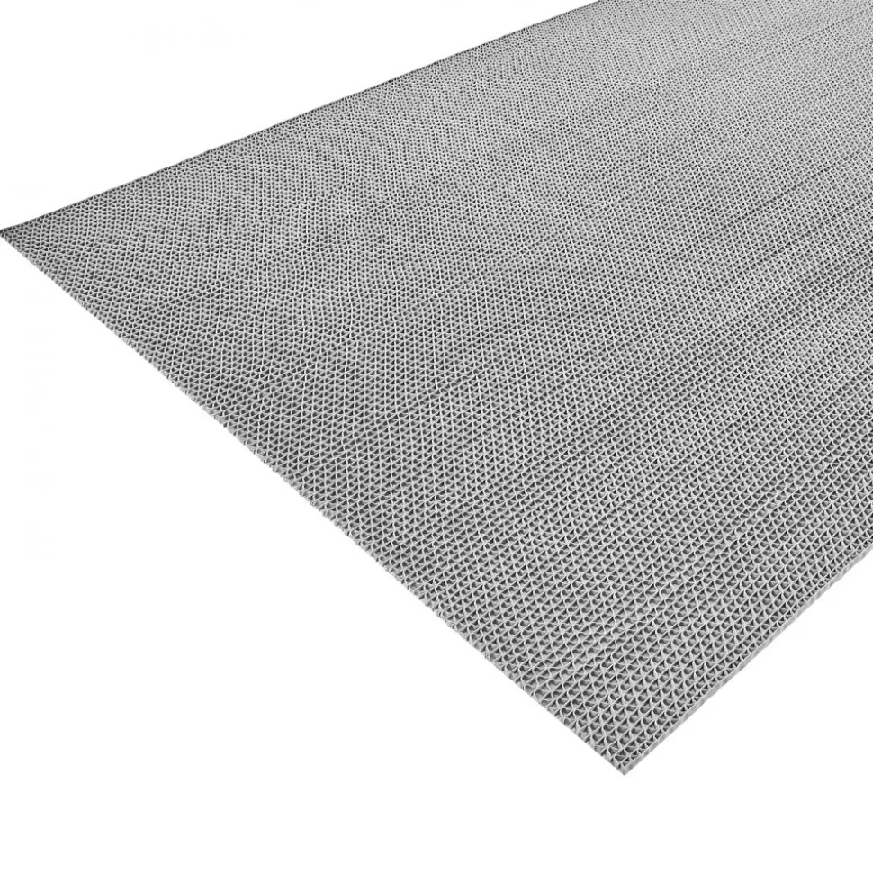 VEVOR Drainage Mat, 3 x 10 ft, PVC Non Slip Commercial Floor Mat, Wet Area Water Drain Splash Matting Hollow Doormat Roll, for Outdoor Indoor Restaurant Swimming Pool Patio Bathroom Washroom, Gray