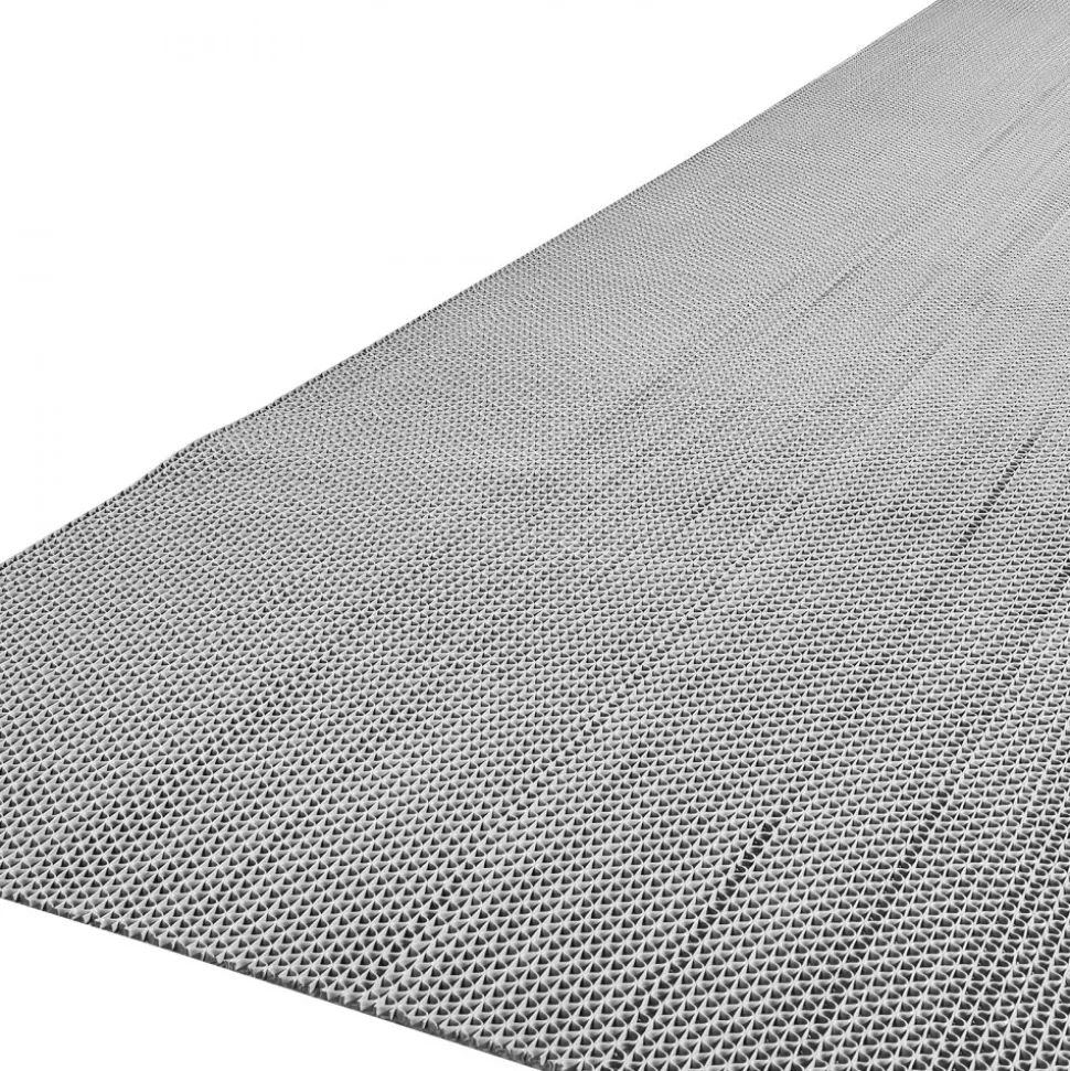 VEVOR Drainage Mat, 3 x 10 ft, PVC Non Slip Commercial Floor Mat, Wet Area Water Drain Splash Matting Hollow Doormat Roll, for Outdoor Indoor Restaurant Swimming Pool Patio Bathroom Washroom, Gray