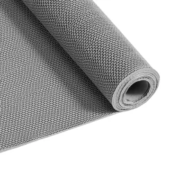 VEVOR Drainage Mat, 3 x 10 ft, PVC Non Slip Commercial Floor Mat, Wet Area Water Drain Splash Matting Hollow Doormat Roll, for Outdoor Indoor Restaurant Swimming Pool Patio Bathroom Washroom, Gray