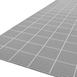 VEVOR Drainage Mat, 3 x 50 ft, PVC Non Slip Commercial Floor Mat, Wet Area Water Drain Splash Matting Hollow Doormat Roll, for Outdoor Indoor Restaurant Swimming Pool Patio Bathroom Washroom, Gray