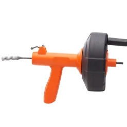VEVOR Drain Auger 25Ft, Plumbing Snake Auto Feed, Plumbers Snake with Drill Attachment, Pipe Snake Drain Clog Remover for Kitchen Bathroom Shower Sink with Protective Hose and Gloves