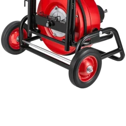 VEVOR Drain Cleaner Machine 75 FT x 1/2 Inch, Auto Feed Sewer Snake Auger, Portable Drain Cleaning Machine with Climbing Wheels, Adjustable Drum, 8 Cutters & Foot Switch for 2