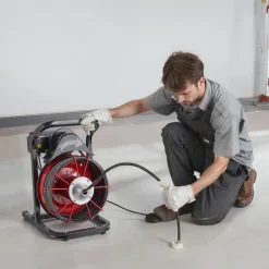 VEVOR Drain Cleaner Machine 120FT x 6/5 Inch, 1100W Electric Sewer Snake Auger Manual Feed - with 6 Cutters and CW/CCW Control for 4" to 8" Pipes