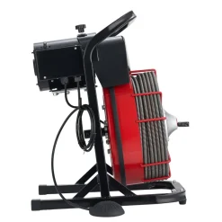 VEVOR Drain Cleaner Machine 75 FT x 3/8 Inch, Sewer Snake Auger Manual Feed with 4 Cutters & Air-activated Foot Switch for 2