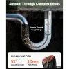 VEVOR Drain Cleaning Cable 75 Feet x 1/2 Inch Solid Core Cable Sewer Cable Drain Auger Cable Cleaner Snake Clog Pipe Drain Cleaning Cable Sewer Drain Auger Snake Pipe