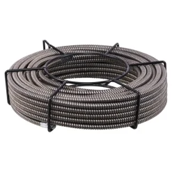 VEVOR Drain Cleaning Cable 75 Feet x 1/2 Inch Solid Core Cable Sewer Cable Drain Auger Cable Cleaner Snake Clog Pipe Drain Cleaning Cable Sewer Drain Auger Snake Pipe