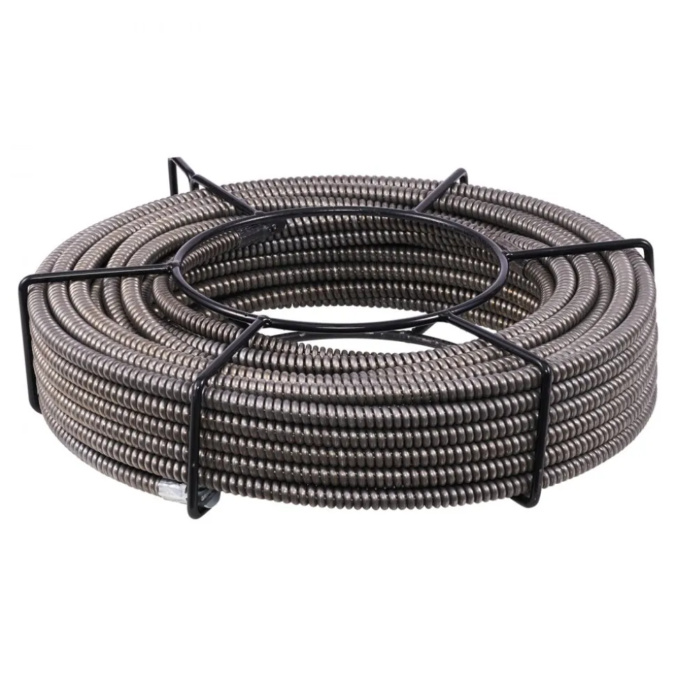 VEVOR Drain Cleaning Cable 75 Feet x 1/2 Inch Solid Core Cable Sewer Cable Drain Auger Cable Cleaner Snake Clog Pipe Drain Cleaning Cable Sewer Drain Auger Snake Pipe