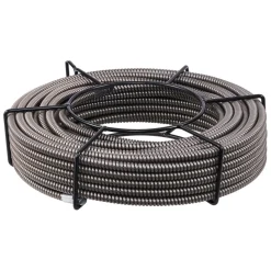 VEVOR Drain Cleaning Cable 100 Feet x 1/2 Inch Solid Core Cable Sewer Cable Drain Auger Cable Cleaner Snake Clog Pipe Drain Cleaning Cable Sewer Drain Auger Snake Pipe