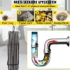 VEVOR Drain Cleaning Cable 75 Feet x 3/8 Inch Solid Core Cable Sewer Cable Drain Auger Cable Cleaner Snake Clog Pipe Drain Cleaning Cable Sewer Drain Auger Snake Pipe