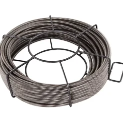 VEVOR Drain Cleaning Cable 75 Feet x 3/8 Inch Solid Core Cable Sewer Cable Drain Auger Cable Cleaner Snake Clog Pipe Drain Cleaning Cable Sewer Drain Auger Snake Pipe