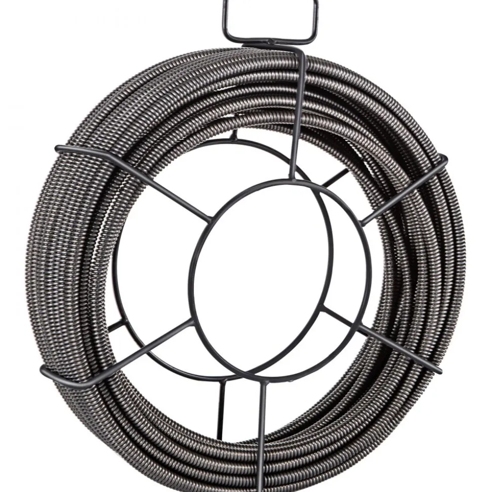 VEVOR Drain Cleaning Cable 75 Feet x 3/8 Inch Solid Core Cable Sewer Cable Drain Auger Cable Cleaner Snake Clog Pipe Drain Cleaning Cable Sewer Drain Auger Snake Pipe