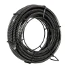 VEVOR Drain Cleaning Cable 66 FT x 5/8 Inch, Professional Sectional Drain Cleaner Cable with 7 Cutters for 0.8" to 3.9" Pipes, Hollow Core Sewer Drain Auger Cable for Sink, Floor Drain, Toilet