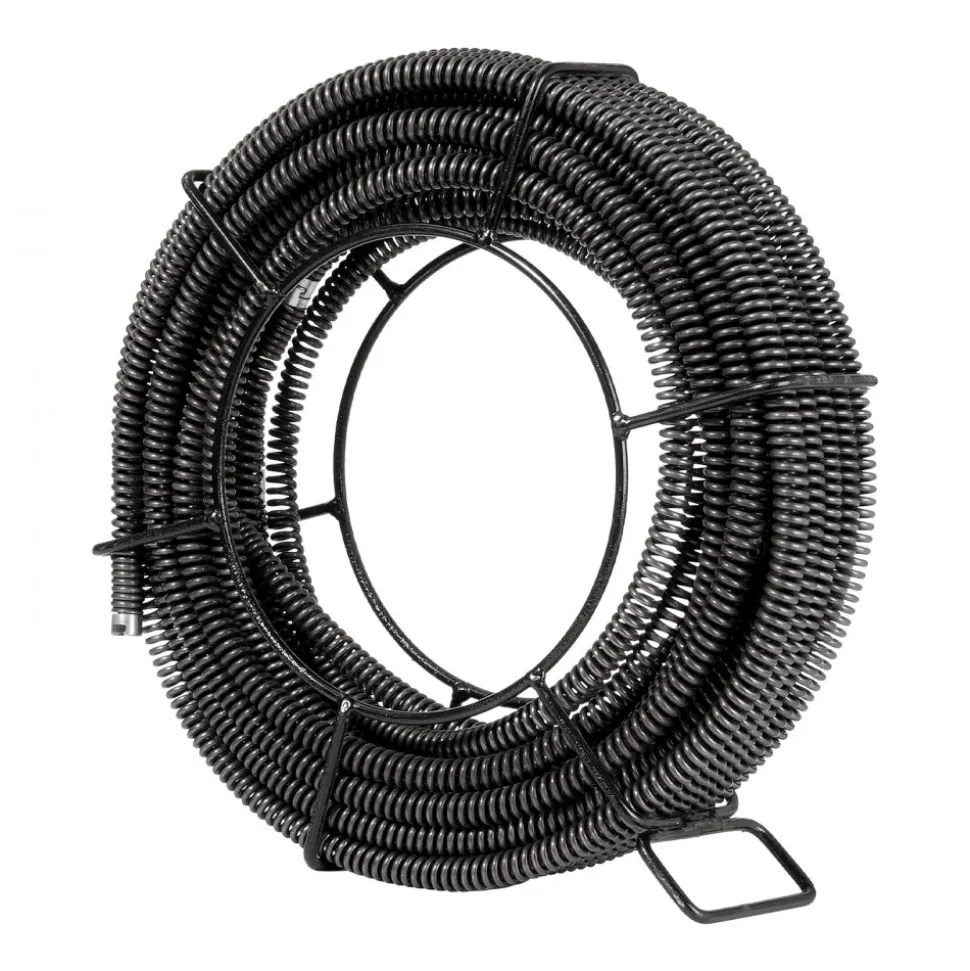 VEVOR Drain Cleaning Cable 66 FT x 5/8 Inch, Professional Sectional Drain Cleaner Cable with 7 Cutters for 0.8" to 3.9" Pipes, Hollow Core Sewer Drain Auger Cable for Sink, Floor Drain, Toilet